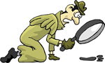 Clip Art, Man with Magnifier